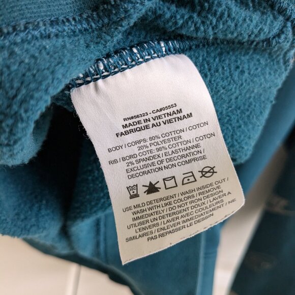 Nike Sweatshirt XL Teal Crew Neck Long Sleeve All Over Swoosh Logo Pullover - Picture 4 of 5